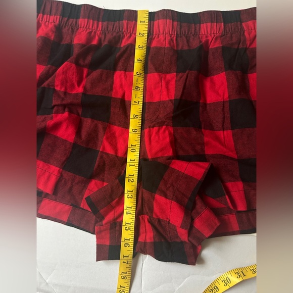 Auden Women’s Sleep Pajama Shorts Red Buffalo Check Plus size 2X - Picture 6 of 7